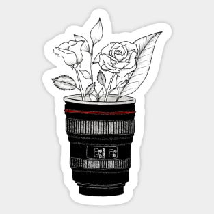 Flowers lens vase Sticker